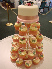 Tower of Wedding Cupcakes
