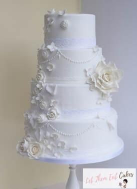 edible flower wedding cake Kent